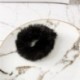 Fekete szín - Új egyszínű puha szőrme Scrunchie hajgyűrű női lányok aranyos elasztikus hajpántok gumiszalagok