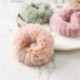 Szín: A9 - Új egyszínű puha szőrme Scrunchie hajgyűrű női lányok aranyos elasztikus hajpántok gumiszalagok hajkötők