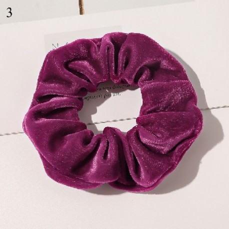 Szín: 3 - Téli fényes bársonyos Scrunchis Candy Color Puha Lányok Haj Kötél Haj Kiegészítők Gumiszalag Elasztikus