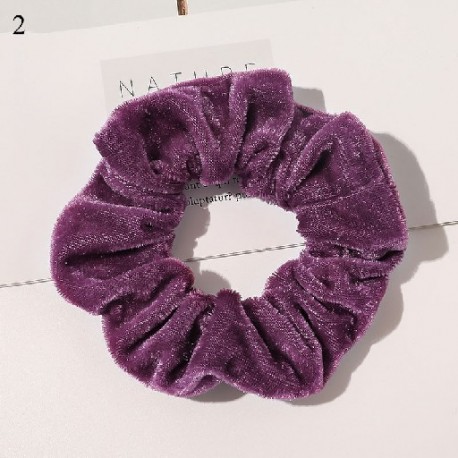 Szín: 2 - Téli fényes bársonyos Scrunchis Candy Color Puha Lányok Haj Kötél Haj Kiegészítők Gumiszalag Elasztikus