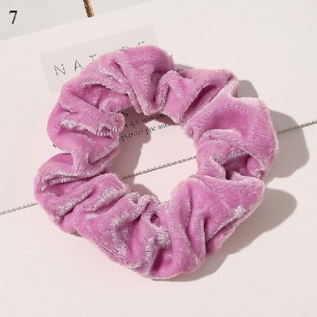 Szín: 7 - Téli fényes bársonyos Scrunchis Candy Color Puha Lányok Haj Kötél Haj Kiegészítők Gumiszalag Elasztikus