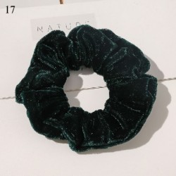 Szín: 17 - Téli fényes bársonyos Scrunchis Candy Color Puha Lányok Haj Kötél Haj Kiegészítők Gumiszalag Elasztikus