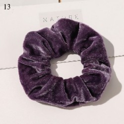 Szín: 13 - Téli fényes bársonyos Scrunchis Candy Color Puha Lányok Haj Kötél Haj Kiegészítők Gumiszalag Elasztikus