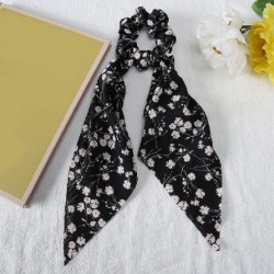 Szín: 2 - Koreai masni hosszú szalag haj Scrunchie lófarok hajsál sifon virágmintás Édes elasztikus hajpánt