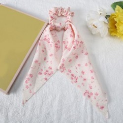 Szín: 3 - Koreai masni hosszú szalag haj Scrunchie lófarok hajsál sifon virágmintás Édes elasztikus hajpánt