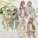 Szín: 3 - Koreai masni hosszú szalag haj Scrunchie lófarok hajsál sifon virágmintás Édes elasztikus hajpánt