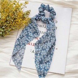 Szín: 5 - Koreai masni hosszú szalag haj Scrunchie lófarok hajsál sifon virágmintás Édes elasztikus hajpánt