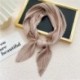 Szín: Khaki - 70 cm-es kis négyzet alakú selyem sál női divat, ráncos, gyűrött szatén nyaki sálak, redős Foulard női