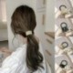 Szín: 12 - Camber alakú matt fa szemcsés hajgyűrű fényes, íves, geometrikus hajkötők Scrunchie női elasztikus haj