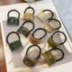 Szín: 12 - Camber alakú matt fa szemcsés hajgyűrű fényes, íves, geometrikus hajkötők Scrunchie női elasztikus haj