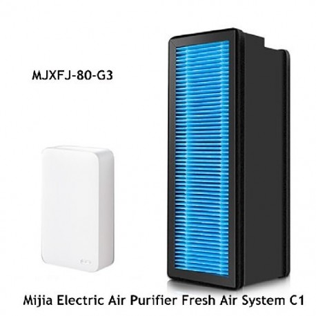 Csere xiaomi Mijia elektromos légtisztító Fresh Air System C1 kompozit szűrőhöz MJXFJ-80-G3 Merv12 szűrő H13 HEPA
