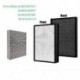 Szín: szénszövet - Alkalmas Philips légtisztító szűrőhöz AC4016/AC4076/AC4072 FY3107 362*277*45mm szénszövet