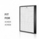 Légtisztító HEPA szűrőalkatrészek AC4101 Philips AC4025 AC4026 AC5659 Szmogpor és PM2.5 szűrő 295*240*30mm