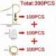 Szín: ródium 220db - 100/220/300db Fülbevaló szett Fülbevaló horgok Nyitott ugrógyűrűk Füldugó Csatlakozók barkács