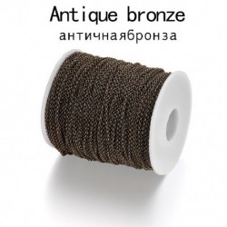 Fém színe: antik bronz - 5 m/tétel 2-5,8 mm-es tömeges Rolo lánc hosszú ékszerlánchosszabbító nyaklánc láncok