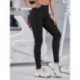 Fekete szín - Női Sport Leggings Fitness Futás Magas derekú Meztelen Fejezet Push Up Jóga Nadrág Gym Lány Leggings