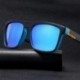 Szín: BIUE - Divat Sport Polarizált Napszemüvegek Vintage Férfi Outdoor Riding Box Napellenző Napszemüvegek