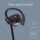 Fekete szín - Sports Wireless 4.1 Bluetooth Headset Futó sztereó Zene Univerzális Mini Dual-In Füldugók Fülre akasztható