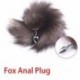 Szín: Blcak Fox farok - Fox Tail anális dugó Butt Plug Fém felnőtt termékek Anális szexjátékok női pároknak Férfi