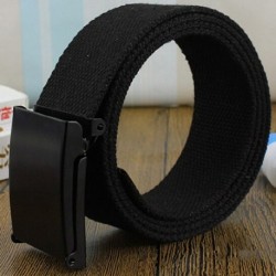 Szín: fekete 116 cm - Férfi női farmer öv katonai nylon állítható öv kültéri utazási taktikai deréköv fém uniszex