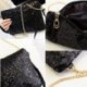 Szín: ezüst A - Női Esti Clutch táska Csillogó flitteres kézitáska Luxus csillogó parti boríték hordtáska pénztárca
