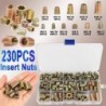 Szín: 230 DB - 70/230 DB Menetes betétek Anyák Cink ötvözet fa betét választék Szerszámkészlet M4/M5/M6/M8/M10 Bútor
