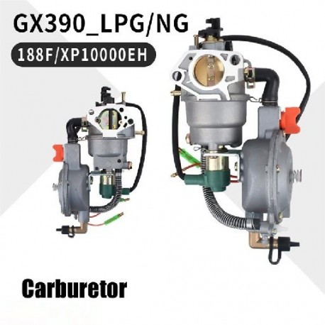 Szín: GX390 - Nagy hatékonyságú porlasztós LPG CNG generátor kettős üzemanyagú karburátor GX390 188F kézi
