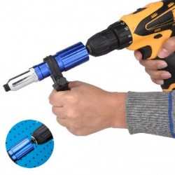 Szín: kék - Elektromos szegecspisztoly-fúró-adapter 2,4–4,8 mm-es szegecsanyás pisztolyfúró-adapter akkus