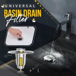 Szín: 26-48 mm - Krugo® univerzális mosdókagyló-lefolyószűrő 26-48 mm-es kimeneti kipattanó magos, nyomós