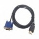 Szín: 1m - 1/1.8/3/5M HDMI-kompatibilis kábel HDMI-kompatibilis VGA HD-vel audioadapterkábellel HDMI-kompatibilis TO VGA