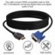 Szín: 1m - 1/1.8/3/5M HDMI-kompatibilis kábel HDMI-kompatibilis VGA HD-vel audioadapter kábellel HDMI-kompatibilis TO VGA