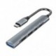 Szín: Szürke - USB 3.0 USB C hub 5IN1 Multi Splitter Adapter Type-C konverter PD-hez USB-C USB2.0 USB 3.0 Töltés Macbook Pro