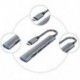 Szín: Szürke - USB 3.0 USB C hub 5IN1 Multi Splitter Adapter Type-C konverter PD-hez USB-C USB2.0 USB 3.0 Töltés Macbook Pro