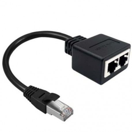 Szín: 2 portos - 3 az 1-ben RJ45 elosztó LAN Ethernet hálózat RJ45 csatlakozó hosszabbító adapter kábel hálózati
