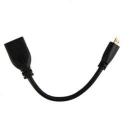 Hossza: 15cm - Micro Mini HDMI-kompatibilis dugasz-HDMI-kompatibilis anya adapterkábel-konverter a Raspberry Pi 4 GoPro-hoz