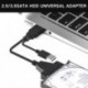 Szín: USB2.0 - SATA - SATA - USB 3.0/2.0 - 7 15 tűs kábelek Külső tápellátás 2,5 Ssd HDD merevlemez SSD átalakító