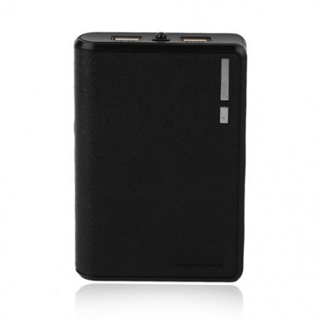 Fekete szín - Nagy kapacitású 10400MAH Méret: 4*18650 Akkumulátor Külső Power Bank héj Mobiltelefon Akkumulátorház