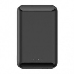 Fekete szín - Mágneses Power Bank 5000mAh vezeték nélküli telefontöltő külső akkumulátor gyorstöltés iPhone 14 13 12