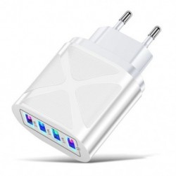Dugó típusa: EU fehér - 2.4A USB töltő Gyorstöltés QC 3.0 fali töltés iPhone 12 11 telefonhoz Samsung Xiaomi Mobile 4