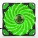 Penge színe: zöld ZB243803 - 120 mm-es LED Ultra Silent Számítógépház Ventilátor 15 LED 12V CPU hűtőborda Cooler