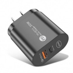 Csatlakozó típusa: Fekete US Plug - USB PD 20W USB töltő gyorstöltő QC 3.0 gyors telefon fali töltő adapter iPhone 13 12