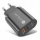 Csatlakozó típusa: Fekete EU csatlakozó - USB PD 20W USB töltő gyorstöltő QC 3.0 gyors telefon fali töltő adapter
