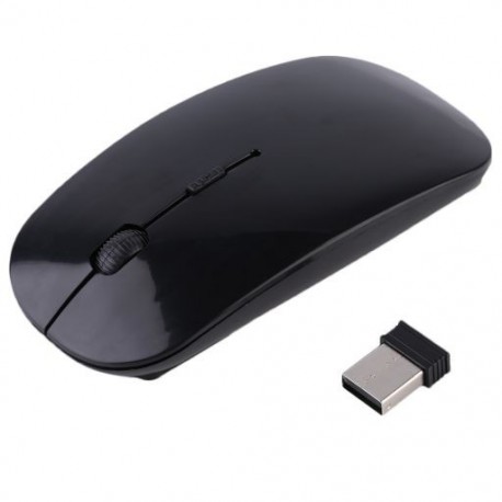Fekete szín - Vezeték nélküli 2,4 GHz-es egér USB Bluetooth-kompatibilis csendes játék egér számítógéphez laptophoz,
