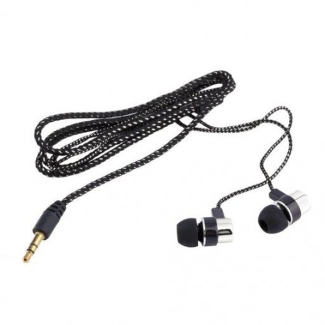 Szín: ezüstös szürke - Fonott fülhallgató vezetékek Super Bass In Ear Music fülhallgató HIFI sztereó fülhallgató