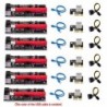 Szín: 6 db a készletben - 6 db Legújabb Ver009 Usb 3.0 Pci-E Riser Ver 009S Express 1X 4X 8X 16X Extender Riser Adapter