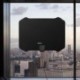 Fekete szín - Lapos digitális beltéri HDTV HD TV antenna erősítővel 50 mérföldes hatótávolságú VHF UHF frekvencia