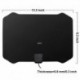 Fekete szín - Lapos digitális beltéri HDTV HD TV antenna erősítővel 50 mérföld hatótávolságú VHF UHF frekvencia