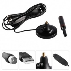 Fekete szín - Hordozható DVB-T-IEC High Gain 35 db beltéri digitális TV antenna 3 méteres kábellel HDTV-hez USB TV tuner