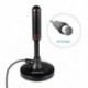 Fekete szín - Hordozható DVB-T-IEC High Gain 35 db beltéri digitális TV antenna 3 méteres kábellel HDTV-hez USB TV tuner