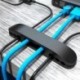 Fehér szín - 3db Kábelrendező Szilikon USB Kábeltekercselő Asztali Tidy Management Clips Kábeltartó a tápkábelhez Date